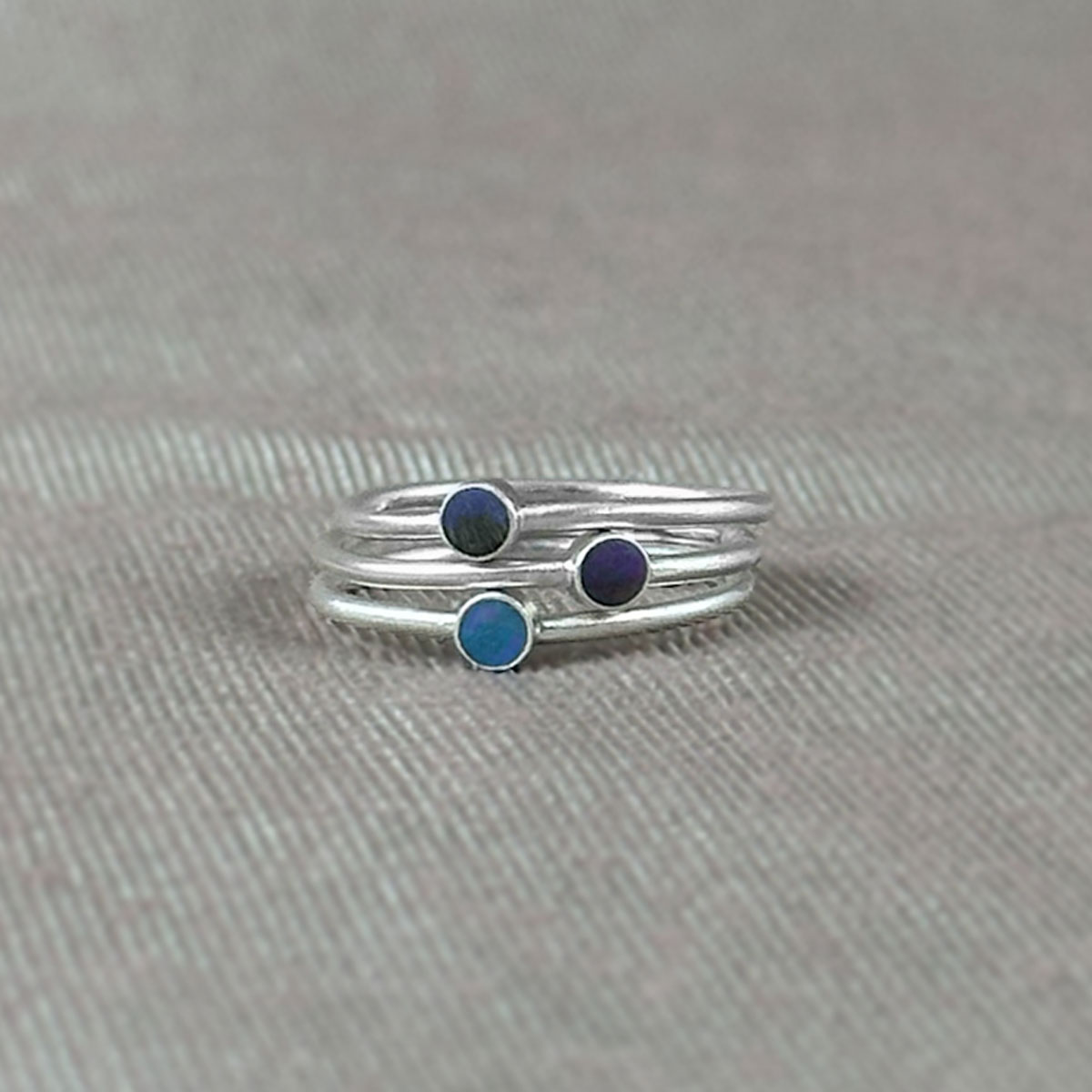 Geometric Stacked Rings - Ocean